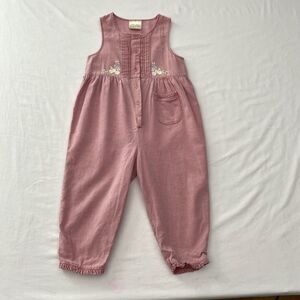 Vintage Laura Ashley Mother & Child Pink Floral Romper 3 Years Girls 100% Cotton